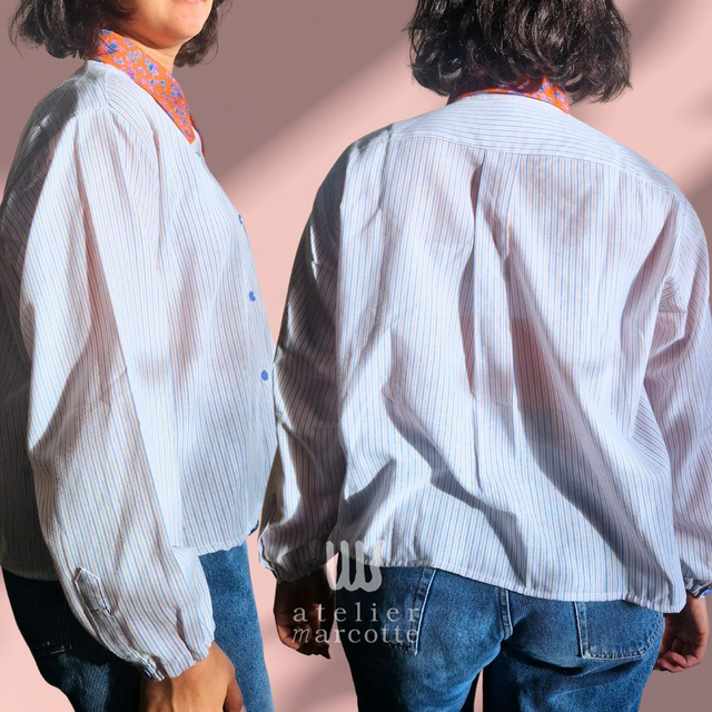 Chemise upcyclée Léonie – Taille XL