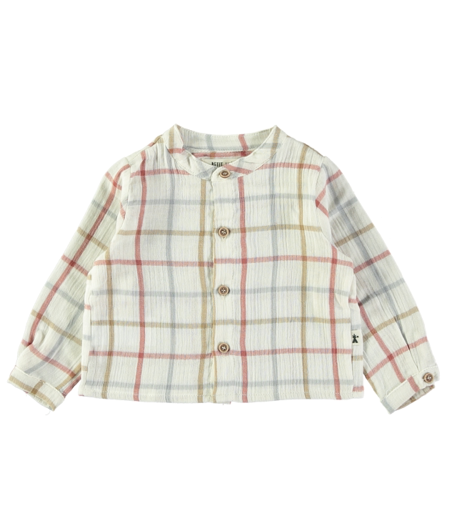 Petit Indi - camicia mussola quadri 