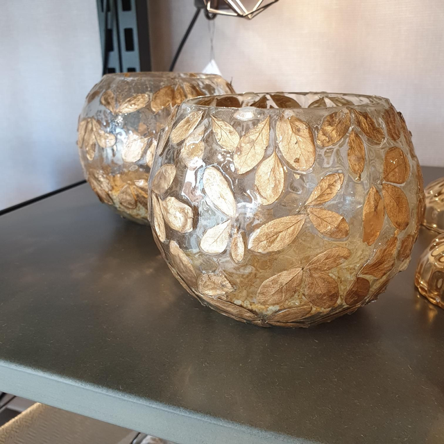 Teelicht Blätter rund