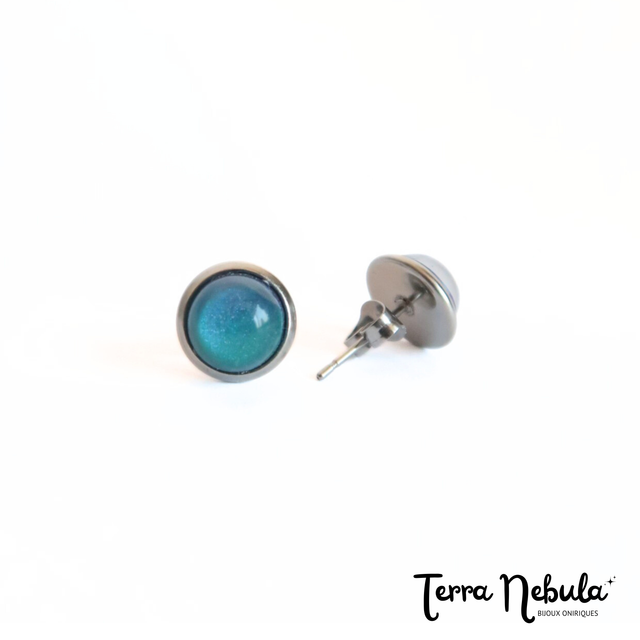 Boucles d&#039;oreilles P&#039;tites Puces Bleu | BO028