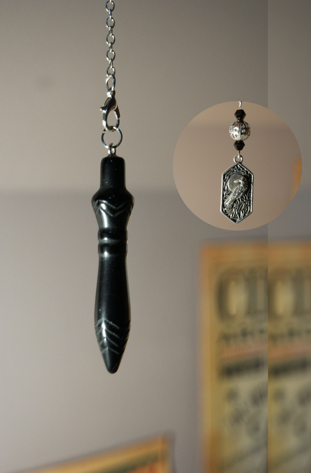 Pendule divinatoire obsidienne