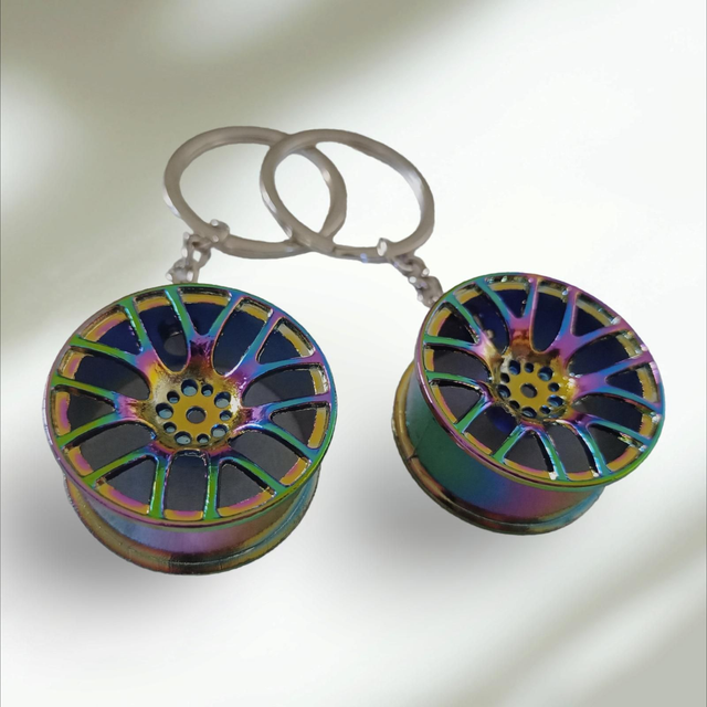 Porte clé Jante chromé