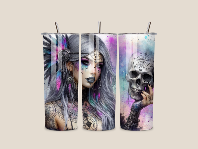 Girl mit Skull