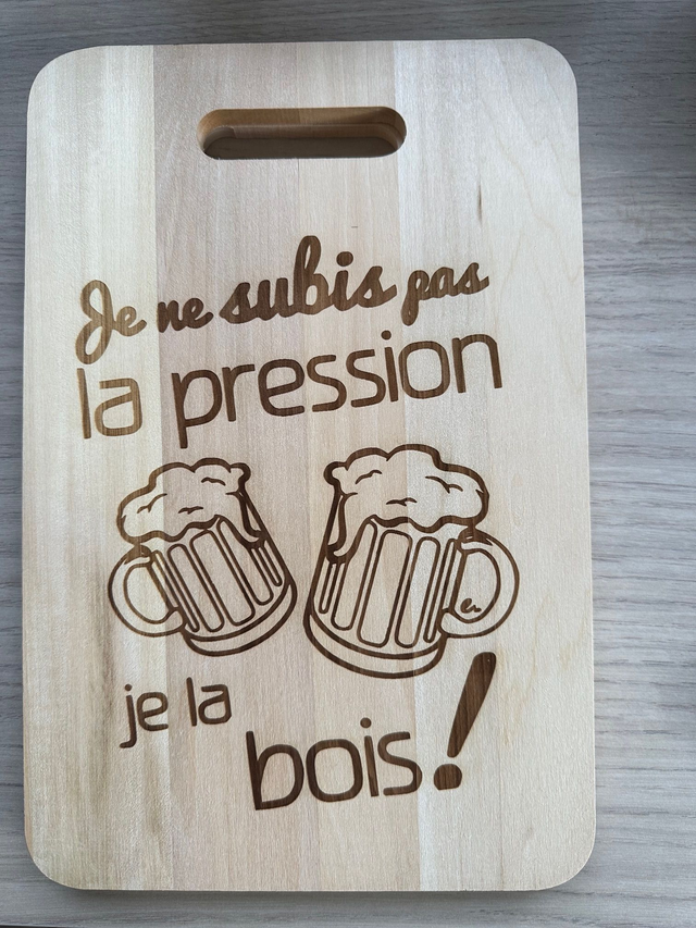 Planche à découper La pression