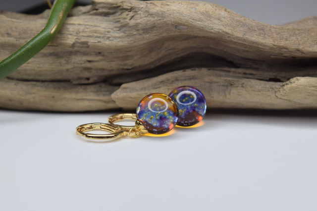 CRÉOLES VOIE LACTÉE AMBRE MONTURE OR (CVL23)