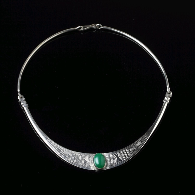 Collier en argent massif 925% et Aventurine Jade 