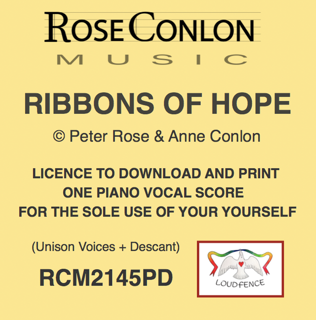 RIBBONS OF HOPE PDF   (Piano/Vocal) Unison Voices + Descant 