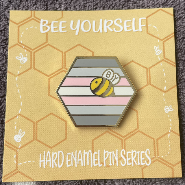DemiGirl Bee Yourself Pin