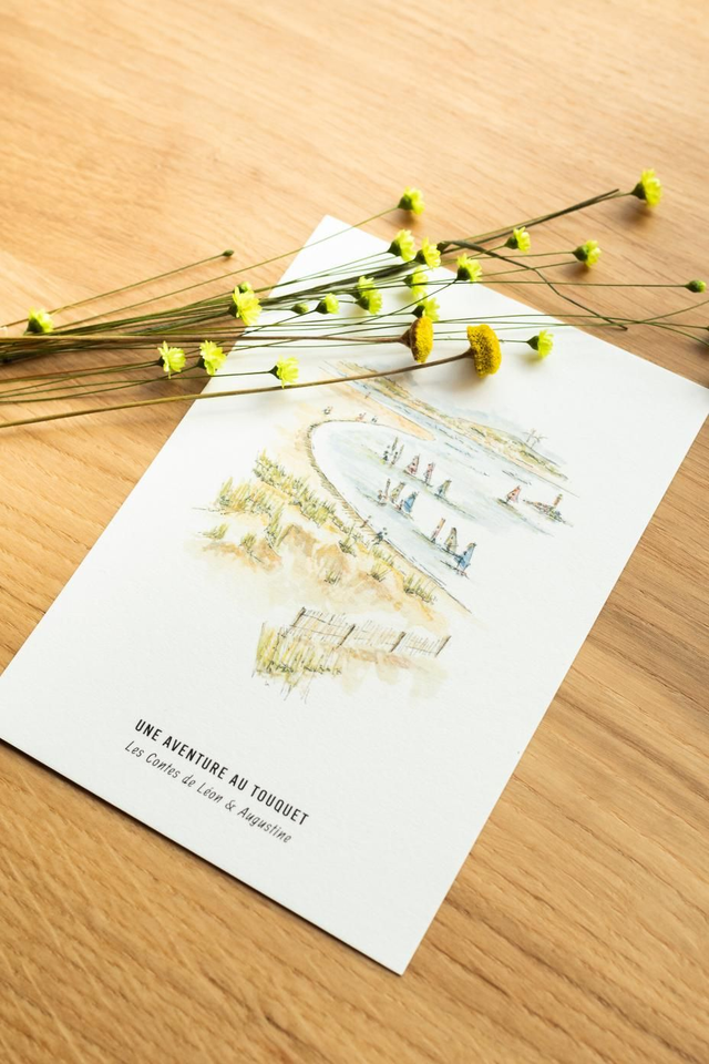 Carte illustrée - Planches à voile 