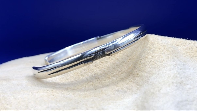 M ・ Bracelet Jonc・Poli Arraché₄