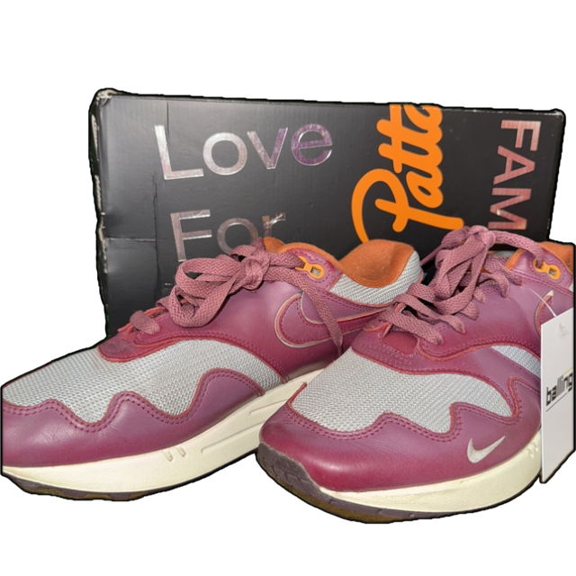 Patta x Nike Air Max 1 Night Maroon - UK 8