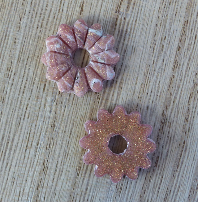 Paires de pampilles réversibles "Marguerite"