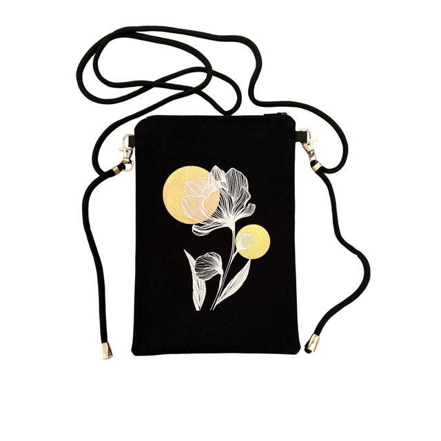 Sacoche téléphone Fleur Ronds