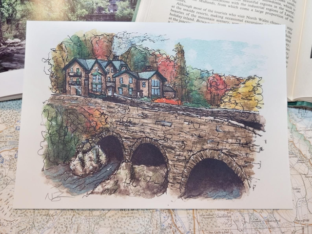Betws-y-Coed Pont-y-Pair Bridge print 