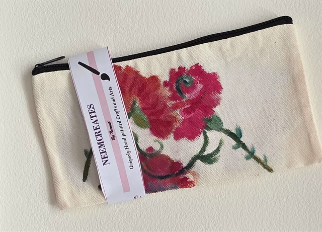 The Double Gift Deal: Floral Canvass pencil and makeup bags 