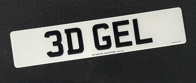 3D Gel Number Plates 