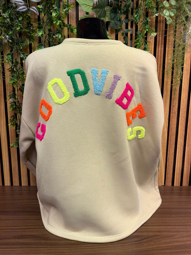 Sweater GOODVIBES - Beige