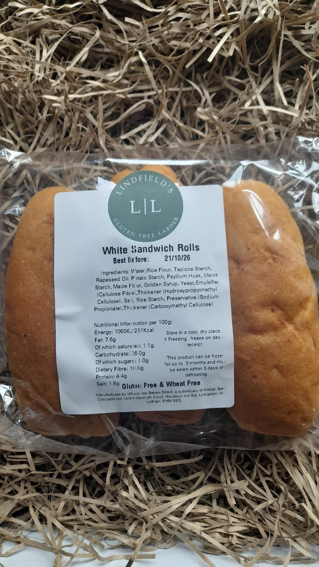 3 x White sandwich rolls