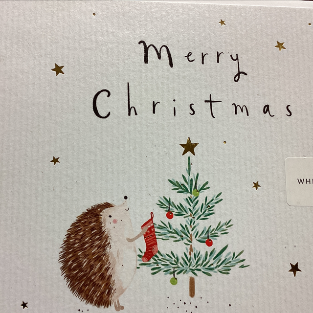 Christmas Open Whistlefish- Merry Christmas (Hedgehog and tree) 