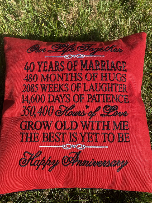 Wedding Anniversary cushion cover