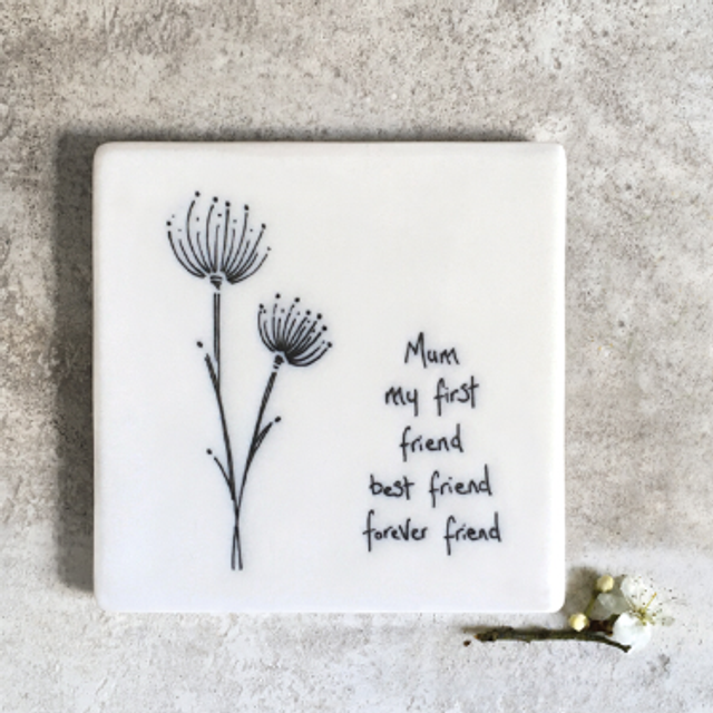 Mum/friend porcelain coaster