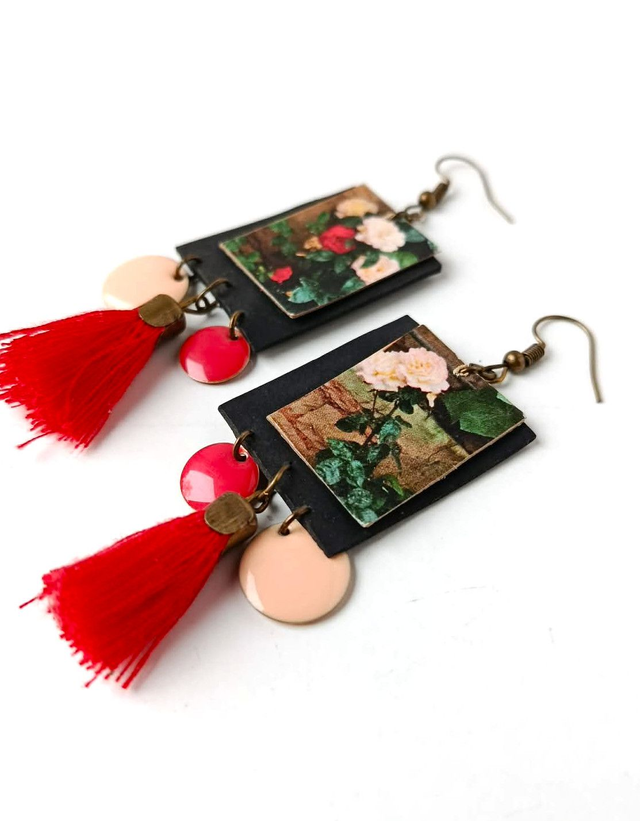 BO "Création" Rose - CHAMBRE à AIR, CARTON et PAPIER RECYCLÉES - Pièces Uniques 