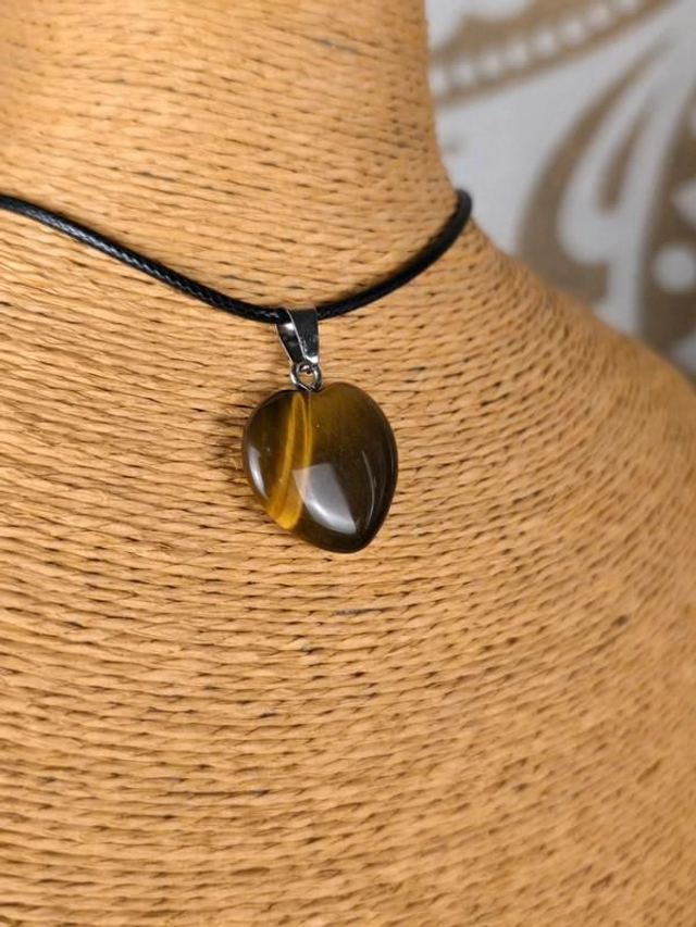 Oeil de Tigre - Pendentif Cœur 
