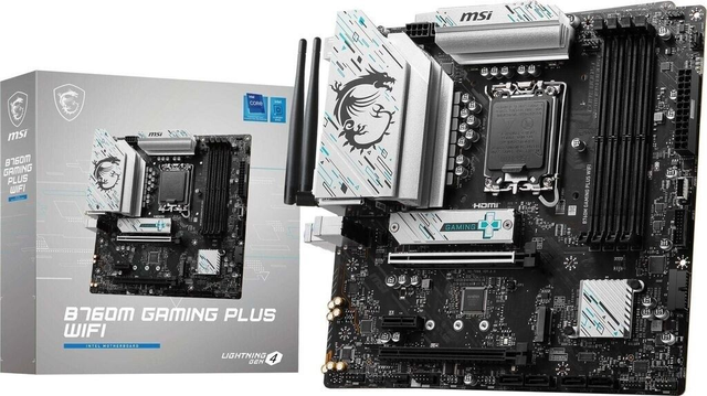 02.2.0086 – Scheda Madre MSI B760M GAMING PLUS WiFi DDR5 – Micro‑ATX gaming compatto con WiFi per Intel 12ª/13ª/14ª Gen