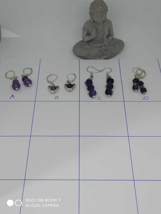 Boucles d'oreilles améthyste 