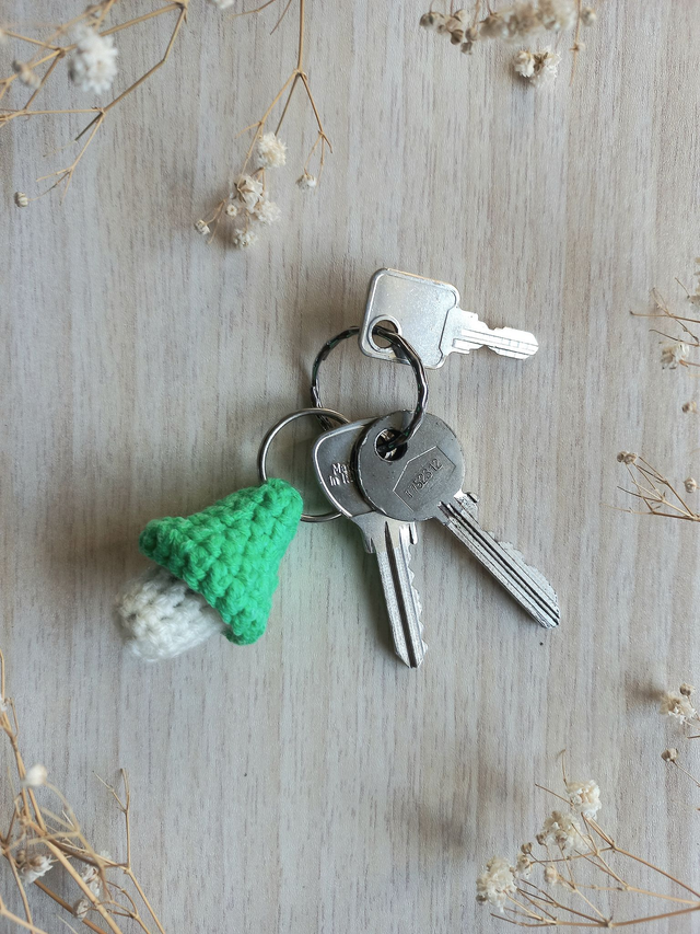 Sorbet Pomme – Porte-clef crocheté