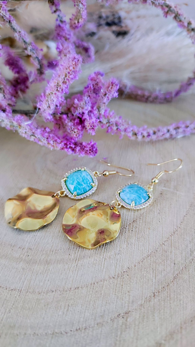 Boucles d'oreilles "Éclat" Amazonite