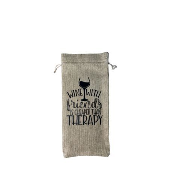 Eco-Friendly Jute Wine Gift Bag – Burlap Bottle Carrier