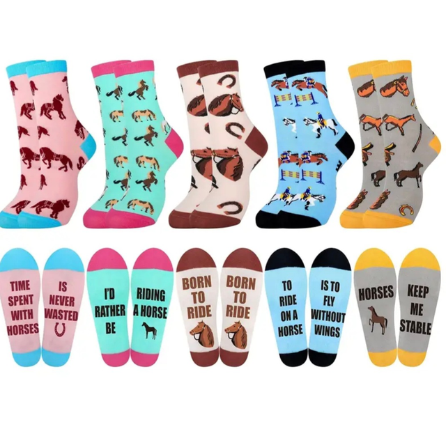 Horse Design Socks 5pack