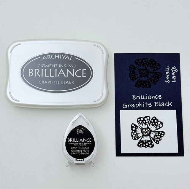 Brilliance Stempelkissen Graphite Black gross & klein