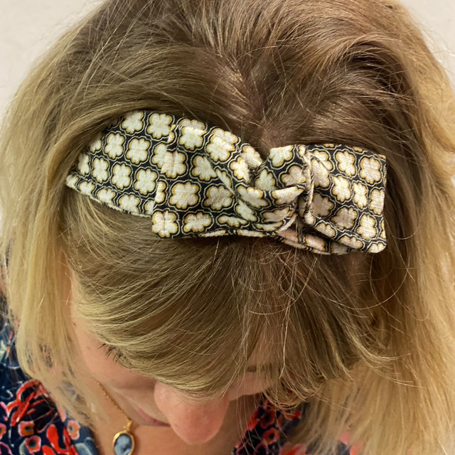 Bandeau tissu et fil d’aluminium 