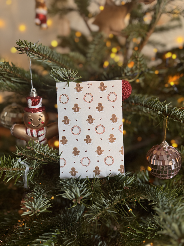 Carte de Noël - Motif biscuit 🎅🏻