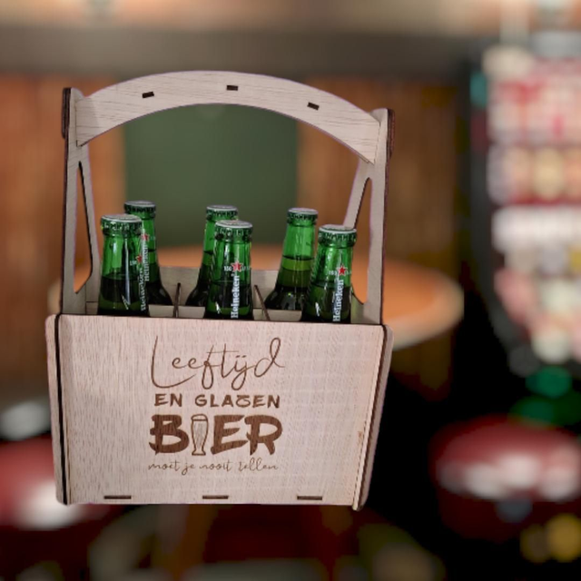 Bier carrier 6 flesjes COMPLEET