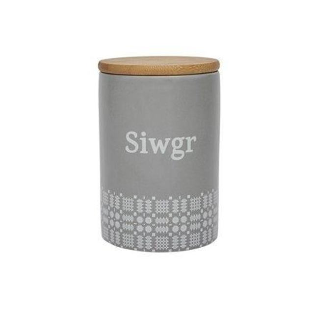 Welsh Siwgr storage jar