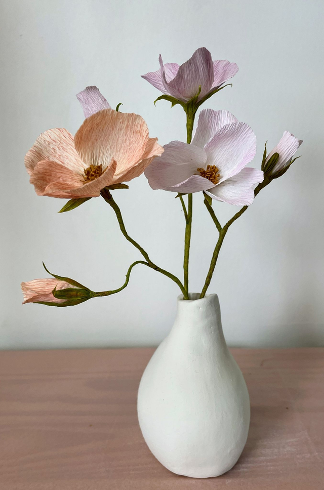 Eglantine "Eléor" avec son vase artisanal offert