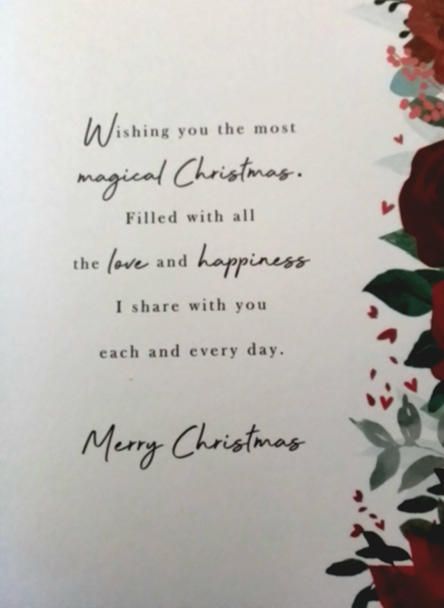 Wife Christmas Card Sentiment Words
