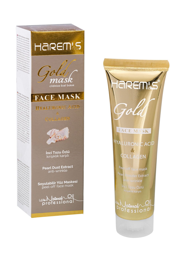 HAREM&#039;S 100ml Złota Maska do Twarzy z PROSZKIEM PERŁOWYM