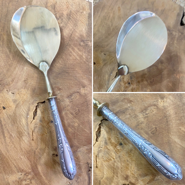 Cuillère service argent/vermeil 