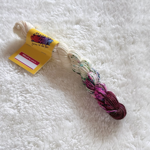 White &amp; Plum — BFL Sock Mini — 20g