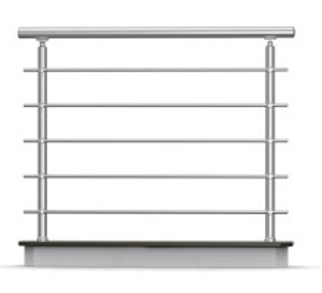 Hliníkové zábradlí kulaté imitace nerez