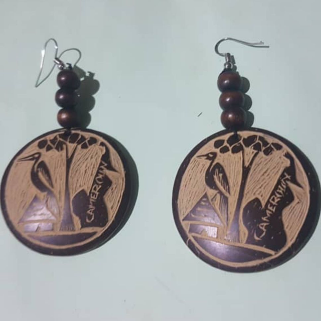 Boucles d'oreilles artisanat africain Cameroun