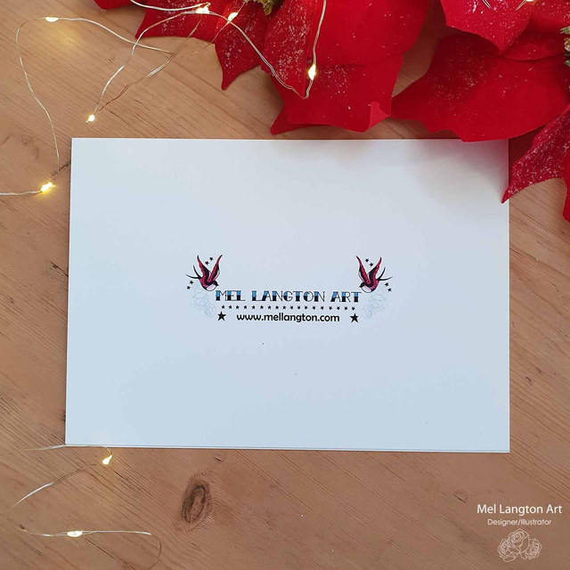 Two Jammers Jamming Roller Derby Christmas Card