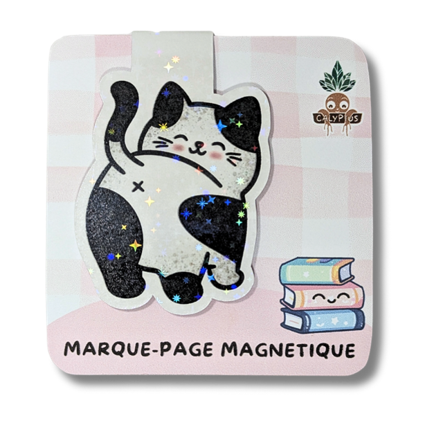 Marque-page magnétique Chat bicolore