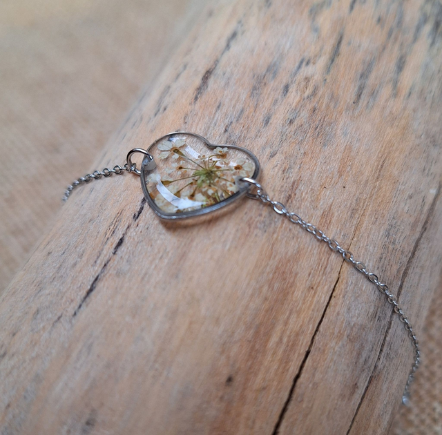 Bracelet joli cœur ♡ argenté 