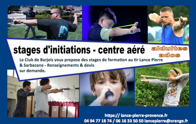 stages initiation tir lance pierre - 