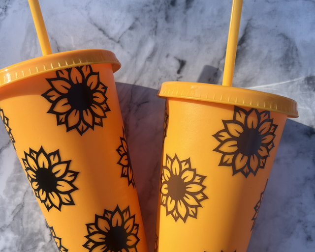 Yellow Sunflower Cold Cup